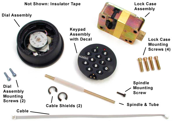 Unassembled lock